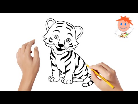 How to draw a tiger | Easy drawings - YouTube