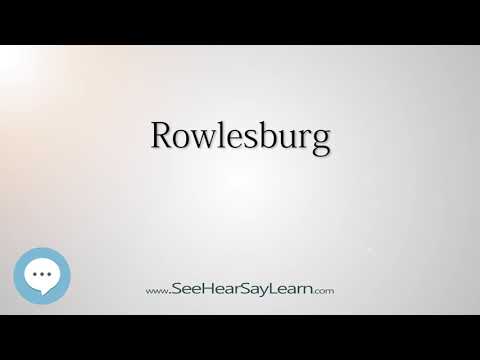 Rowlesburg (How to Pronounce Cities of the World)💬⭐🌍✅