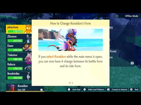 How to change koraidon to Battle form! Pokemon Scarlet and Violet!
