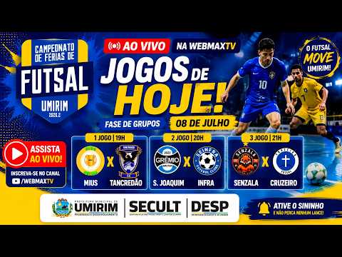 AO VIVO | CAMPEONATO DE FUTSAL DE FÉRIAS EM UMIRIM | FASE DE GRUPOS | JOGOS DE HOJE | 08/07