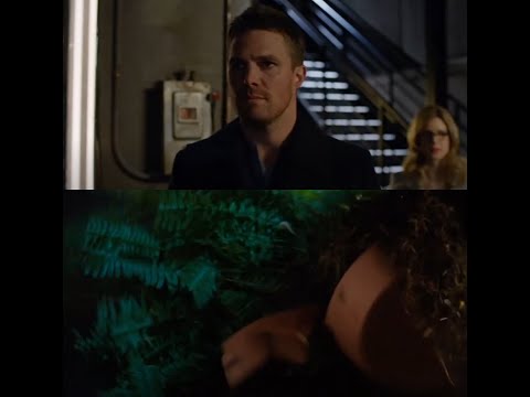 Olicity - Arrow - 3x19 Pt.2 - Bunker gets raided - Olicity's fern knocked over