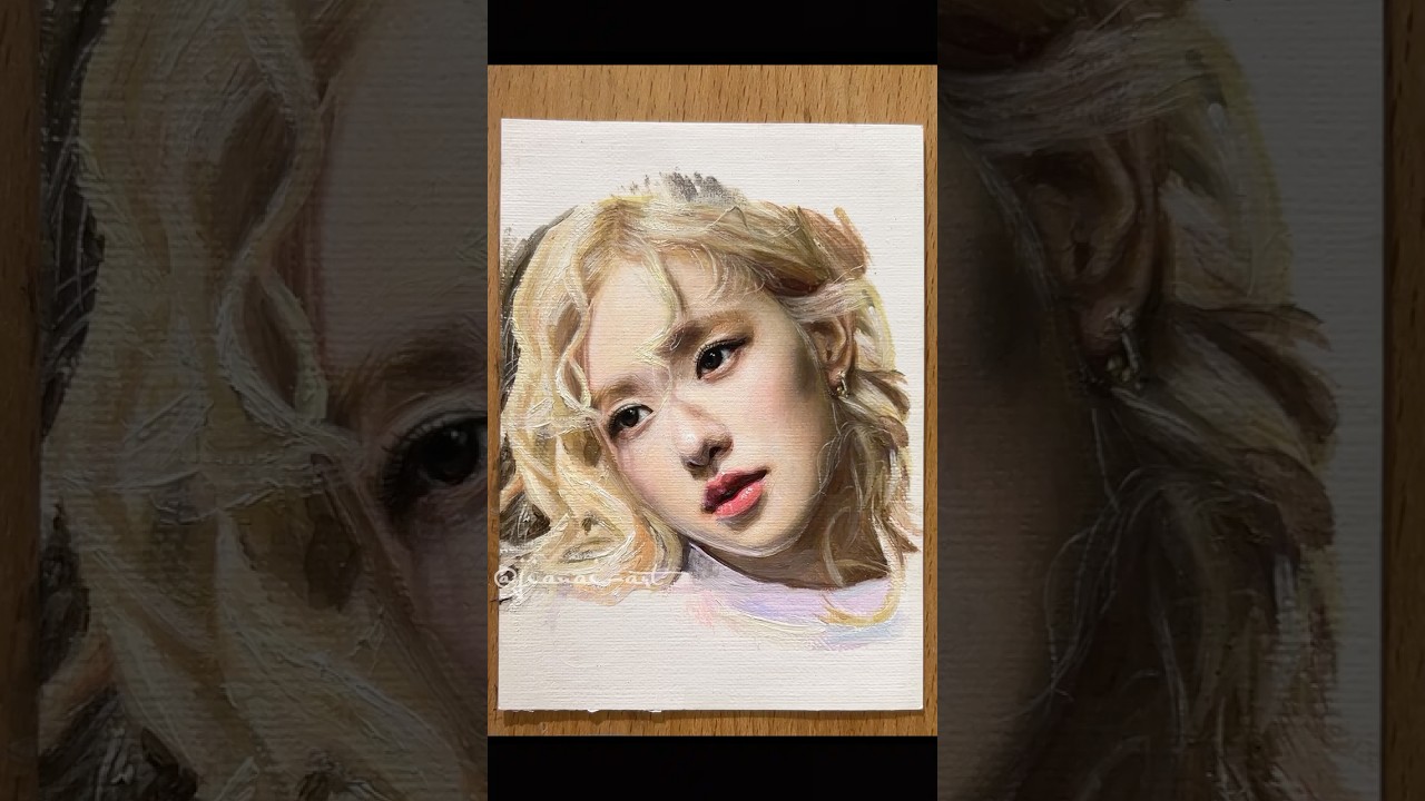 Rose reposted my video :) #art #painting #blackpink  #rosé