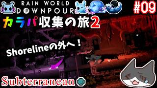【☔轟くRainworld】ハイスピードナメクジ09-カラパ収集の旅2【Downpour/リビュレット/①Subterranean→②Drainage System→③Garbage Wastes】