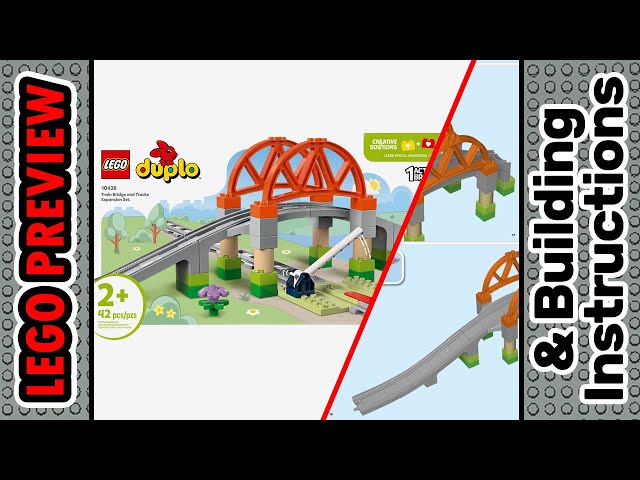 Vídeo relacionado con LEGO Duplo Mi Ciudad Set de Expansión: Puente y Vías Ferroviarias - Set Educativo con Trenes de Juguete - 8 Vías, Puente, Barrera y Ladrillo de Acción - Regalo para Niños y Niñas de 2+ Años 10426