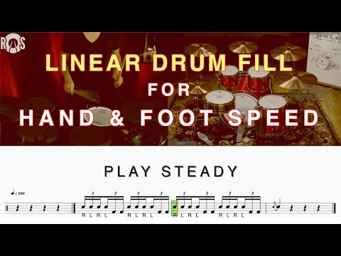 Learn To Play This 16th Note Linear Fill On Drums For Better Hand & Foot Speed