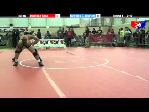 Jonathan Ross vs. Nicholas D. Bennett at 2013 FILA Cadet Nationals - FS