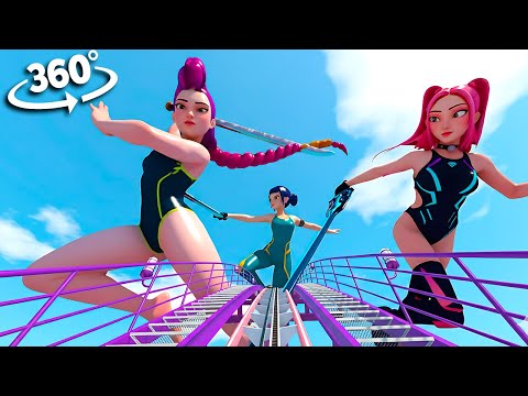 🎢 360° KPop Demon Hunters - Roller Coaster in VR