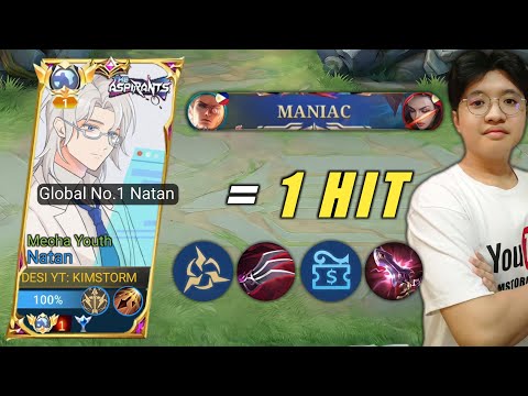 TOP GLOBAL NATAN 1-HIT BUILD AGAINST SQUISHY ENEMIES🔥