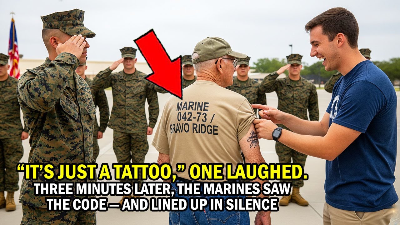 “It’s Just a Tattoo,” One Laughed — 3 Minutes Later, the Marines Saw the Veteran’s Code… and Lined..