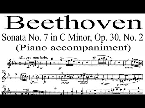Beethoven, violín sonata no. 7 , 1st movement | Piano Accompaniment
