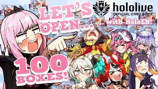Thumbnail for 【OPENING 100 BOXES】HoloOCG Card Game Box Opening! with HoloEN Members! #calliolive