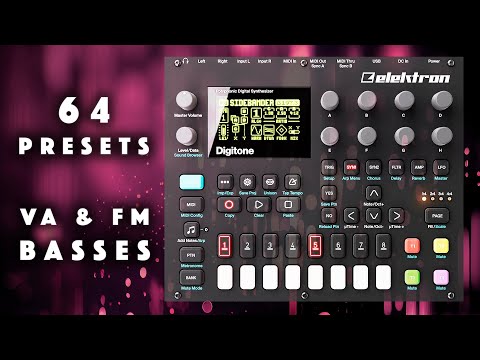 Elektron Digitone: 64 Bass Presets. Sounds Demo, No Talking