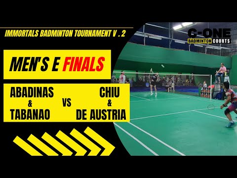 Immortals Badminton Tournament Version 2 - Men's E Finals (Full Game)