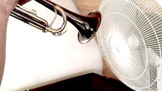 Ever played trumpet into a fan?
