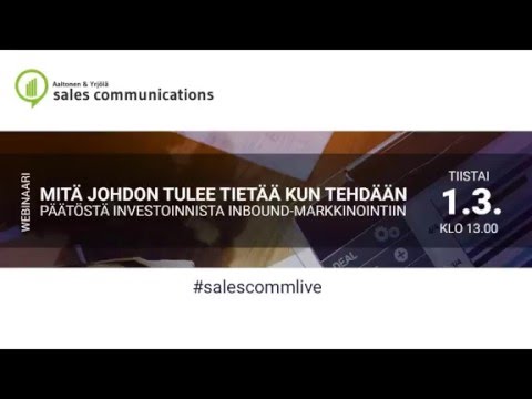 Mitä johdon tulee tietää kun tehdään päätöstä investoinnista inbound markkinointiin