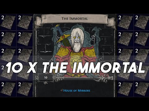 Starting with 10 x The Immortal - PoE Crucible League Divination Card Gamble