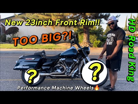 Big Rims Set up On My Harley Davidson 2019 Road King ( How To Change Harley Davidson Wheels Rims )