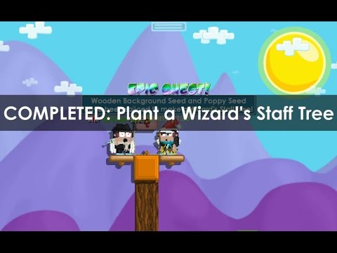 Growtopia|Wizard Staff Tree Epic Quest|Giving Friends/People Free Completion Of Epic Quest!