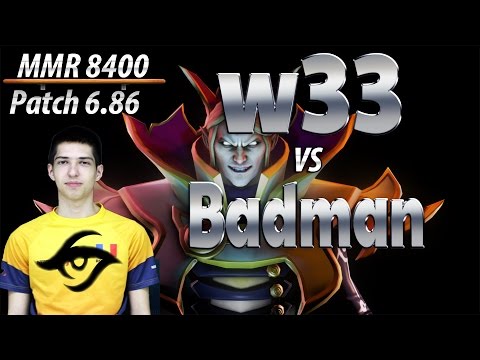 Dota 2 - w33 8400 MMR vs Badman - Plays Invoker  - Full Game  Ranked Game
