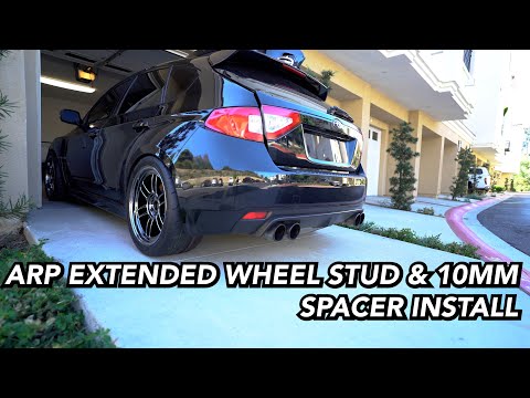 INSTALLING ARP EXTENDED WHEEL STUDS & 10MM SPACERS ON MY STI