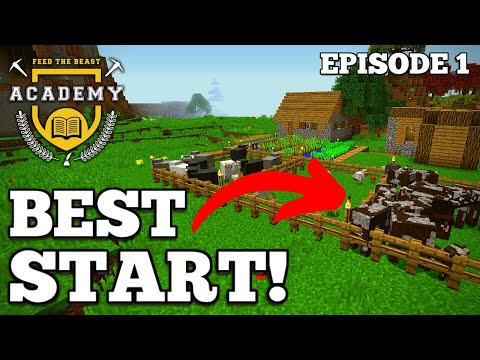FTB Academy BEST Start! Base, Food + TIPS! Ep1