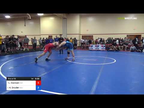 2018 Marine Corps US Open/UWW Junior Freestyle 92 Rnd Of 16 - Lucas Davison (CWC) Vs. Kevin Snyder
