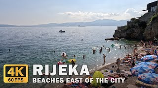Beaches in Rijeka (East of the City) - Walking Tour [4K] [60FPS]