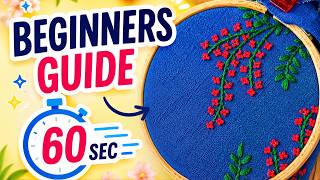 Easy Embroidery Flowers Tutorial || Hand Stitch Design For Beginners