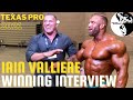 Iain Valliere Winning interview by Milos Sarcev 2021 Texas Pro