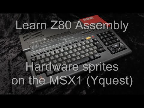 Adding hardware Sprites to the MSX1 - Z80 Assembly Lesson YQuest14