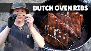 The Absolute BEST Way to Cook Ribs in a Dutch Oven | Campfire Pork Ribs