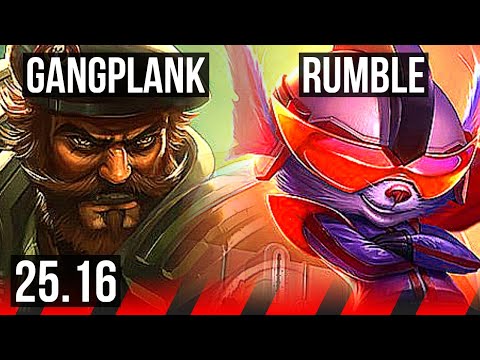 GANGPLANK vs RUMBLE (TOP) | 5/1/4 | KR Grandmaster | 25.16