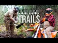 BUILDING HUGE TRAILS THROUGH OUR WOODS HIKING DIRT BIKE TRAILS
