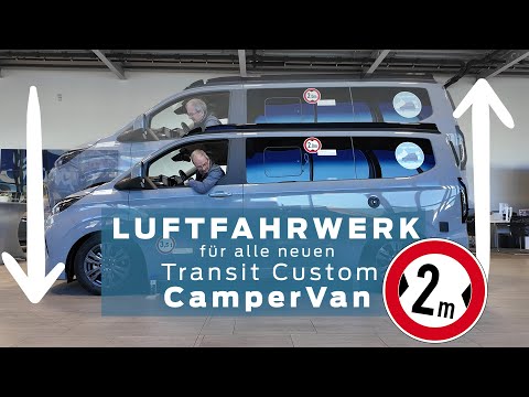 Vollluftfahrwerk für alle Ford Transit Custom CamperVans – Tieferlegen, Anheben, Nivellieren!