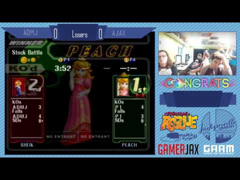 Jax Smash Weekly 1/19 - ADMJ(Peach) Vs Ajax(Fox/Sheik) - Melee Losers Top 8