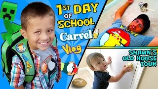 CHASE'S 1st Day of SCHOOL! + Shawn's Old House Tour w/ Carvel Ice Cream (FUNnel Vision Vlog)