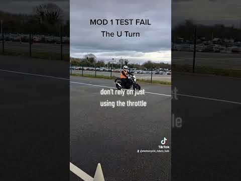 Riding Tip - The U-Turn Fail! Use the clutch... #learntoride #motorcycle #motorbike #motorcycletest