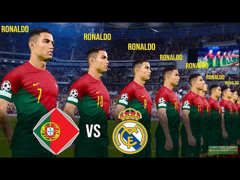C.Ronaldo VS Real Madrid 2023-24 💥 Mbappe, Vinicius, Rodrygo, Guler, Bellingham, Valverde | PES