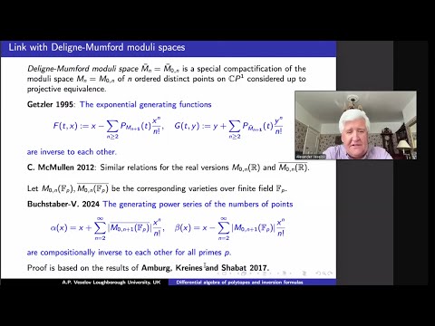 International Conference. A. P. Veselov – "Differential algebra of polytopes and inversion formulas"