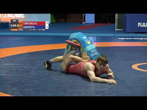 Единоборства Round 3 FS — 61 kg: A. CHIRTOACA (MDA) v. N. SANAYEV (KAZ)