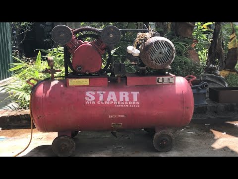 Restoration Of Old Rusty Air Compressor // How To Repair Air Compressor Motor  - Part 1