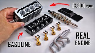 I Built a Working 4-Cylinder Engine That Fits in My Palm!