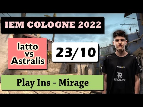 CSGO POV PLAYS - latto (23/10) vs Astralis [Mirage] @ IEM Cologne 2022 Play Ins
