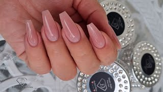 Sculpted fiber gel nail extensions step by step nail tutorial.