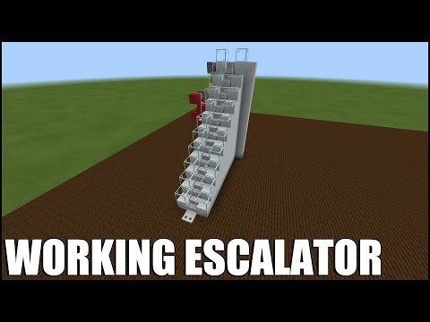 How To Build a WORKING Escalator in Minecraft Bedrock! (No Commands/Mods)