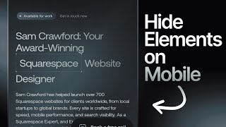Hide Elements on Mobile on Squarespace [BRAND NEW FEATURE]