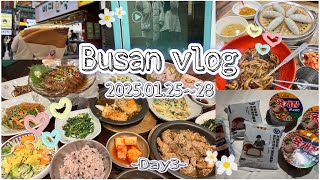【韓国vlog】西面で美容課金！ジャージャー麺やカンジャンセウも食べて韓国グルメ堪能🤤🧡釜山旅3日目！