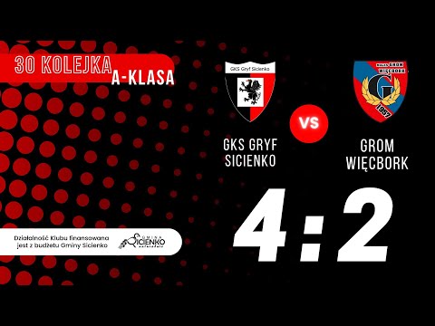 Skrót meczu Gryf Sicienko - Grom Więcbork 4:2