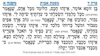 מסכת אבות פרק ד משנה א