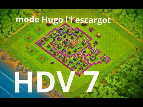 Villages HDV 7 en mode Hugo L'escargot !!! LOL